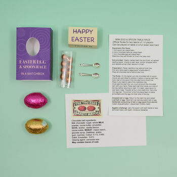 Mini Chocolate Egg And Spoon Race Activity In A Matchbox, 3 of 5