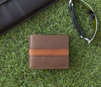 Personalised English Leather Brown Tan Leather Wallet, 2 of 12