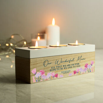 Personalised Mother's Day Triple Tealight Box, 2 of 4