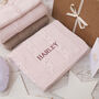 Luxury Baby Girl Cable Blanket, thumbnail 3 of 12