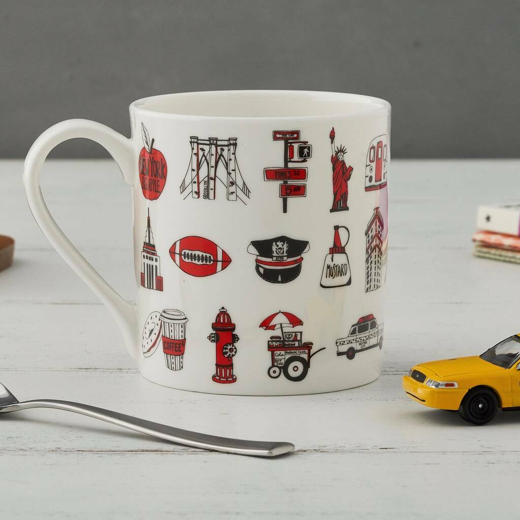 New York, Ny Mug And Tea Towel Gift Set By Victoria Eggs