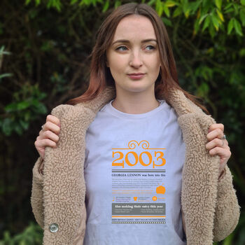 Personalised 21st Birthday Gift 2003 T Shirt, 2 of 10