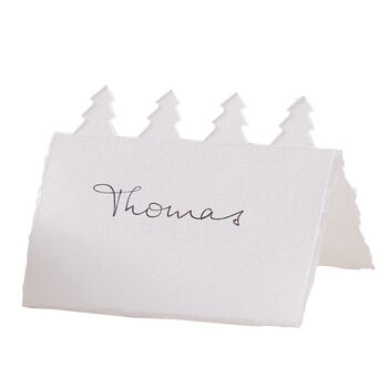 White Cut Our Christmas Tree Place Cards, 2 of 2