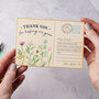 Thank You Teacher Wildflowers Printed Wooden Postcard, thumbnail 1 of 2