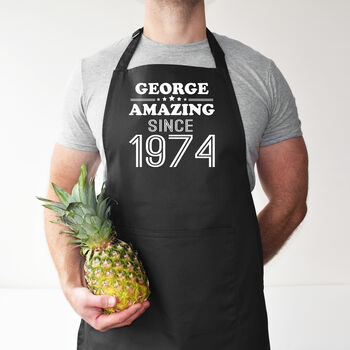 Custom Year Apron: Perfect Personalised Gift For Him, 5 of 12