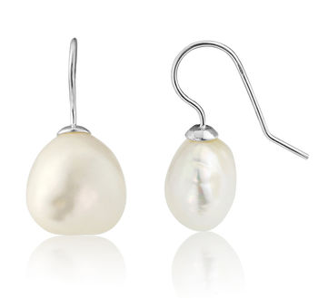 Triora White Freshwater Pearl Drop Earrings, 3 of 8