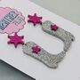 Cowboy Boot Glitter Resin Earrings, thumbnail 2 of 12