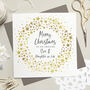 Son / Daughter In Law Foiled Star Wreath Christmas Card, thumbnail 1 of 6