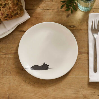 Cat Dinner Plates, Set Of Four, Fine Bone China, 7 of 8