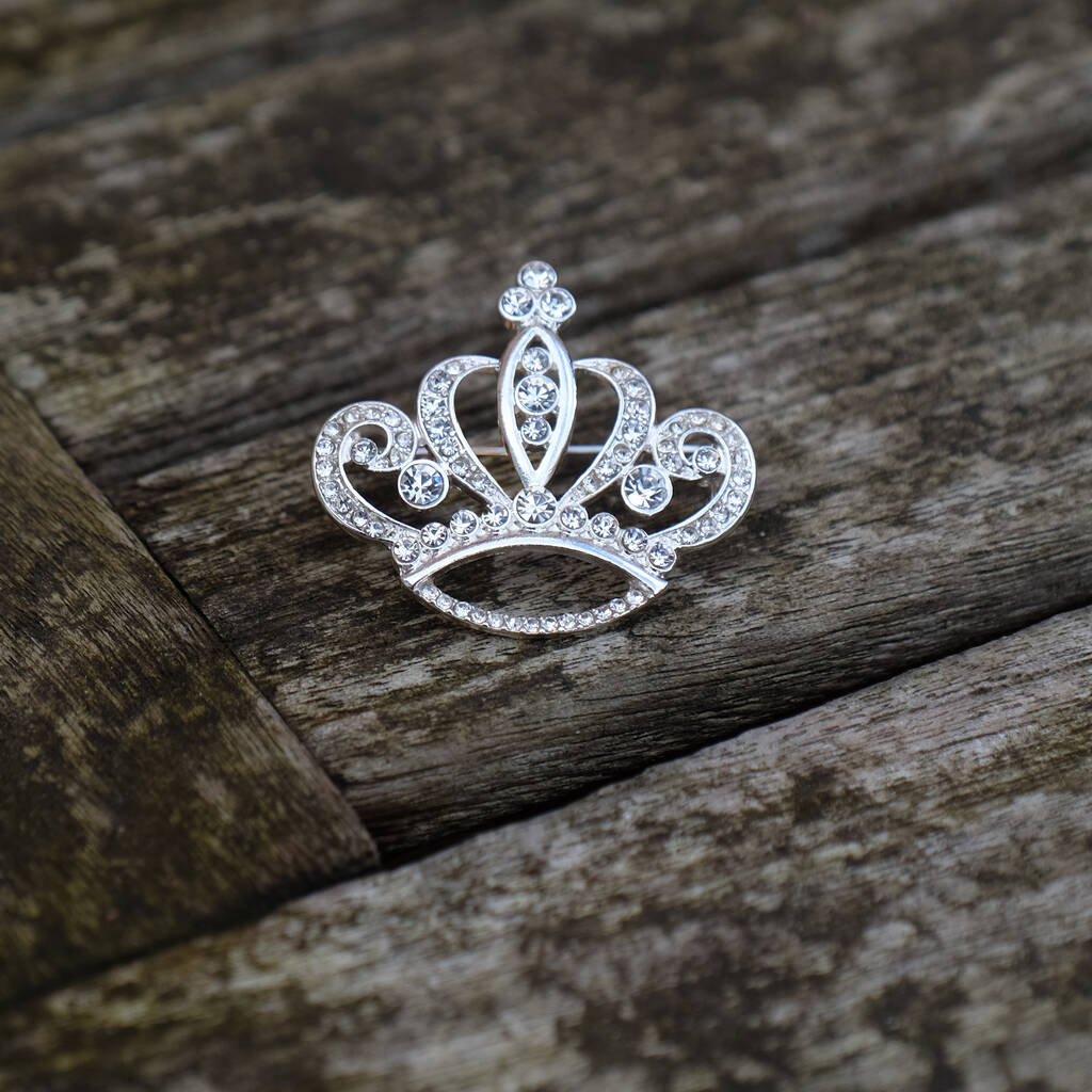 British Intricate Royal Crown Brooch