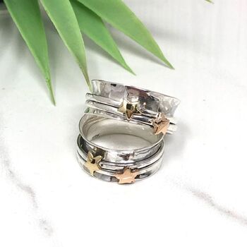 Silver Stars Spinning Ring, 2 of 10
