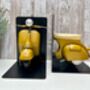 Yellow Scooter Bookends Metal Shelf Decor Moped Gift, thumbnail 2 of 8