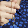 Gold Plated March Aquamarine Birthstone Necklace, thumbnail 1 of 6