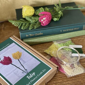 Tulip Beaded Flower Craft Kit, 3 of 4