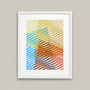 Colourful Abstract Screen Print Waves #Three, thumbnail 1 of 3