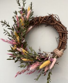 Large Spring Dried Flower Wreath, 5 of 9