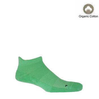 Retro Stripe Cream And Organic Green Men's Trainer Socks, 5 of 9