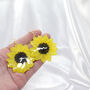 Real Sunflower Sterling Silver Or Gold Plated Earrings, thumbnail 9 of 12