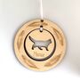 Personalised Cat Silhouette Paw Wreath Decoration, thumbnail 2 of 6