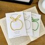 Apple Wire Bookmark With Personalised Card Hammered Effect, thumbnail 1 of 4