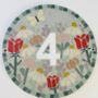 Bright Floral Mosaic House Door Number Sign, thumbnail 2 of 6