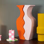 Two Tone Pink Red Vases Set Of Two, thumbnail 3 of 4