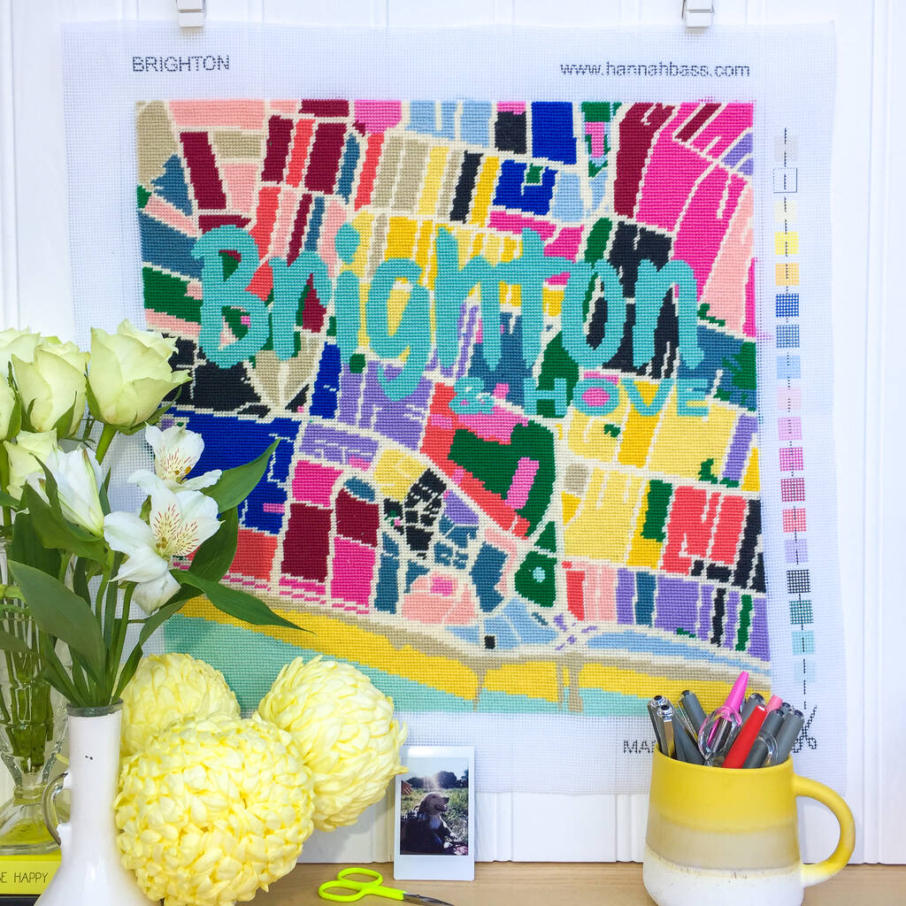 Brighton And Hove City Map Tapestry Kit, 1 of 6