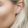 Aquamarine Rough Stone Stud Earrings, thumbnail 1 of 2