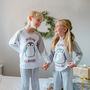 Personalised Penguin Sibling Kids Christmas Pyjamas, thumbnail 1 of 12