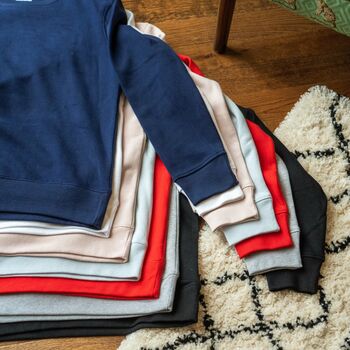 Embroidered Stacked Initials Year Sweatshirt Mini, 5 of 9