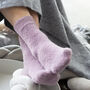 Fuzzy Knitted Cosy Bed Socks, thumbnail 5 of 10