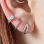 Omega Crystal Huggie Hoops, thumbnail 1 of 5