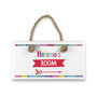 Personalised Kid’s Colourful Wooden Door Sign, thumbnail 4 of 4
