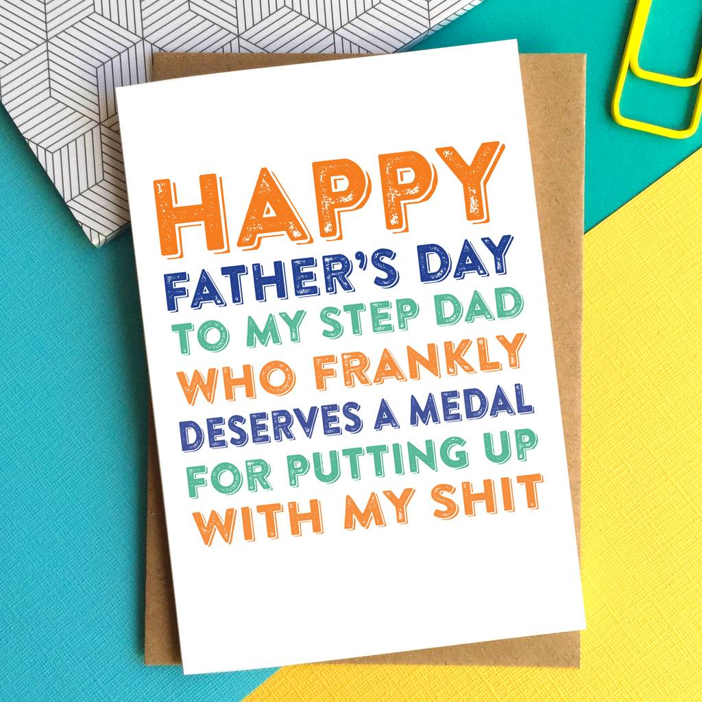 Step Dad Fathers Day Card Sayings Printable Cards