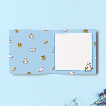 Bunny Rabbit Birthday Card | Cute Greetings Card, 2 of 4