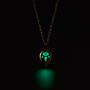 Turquoise Serene Mint Green Glowing Pendant Necklace With Uv Keyring Torch, thumbnail 5 of 10