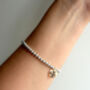 Daffodil Charm Bracelet Silver And Gold, thumbnail 5 of 6