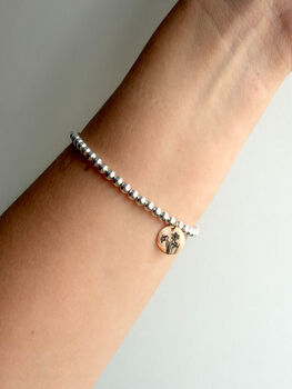 Daffodil Charm Bracelet Silver And Gold, 5 of 6