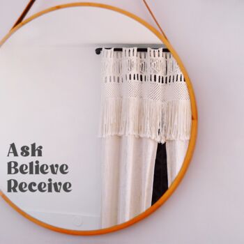 Ask Believe Receive Mirror Sticker Gift, 3 of 8