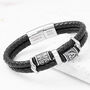 Personalised Men's Celtic Knot Leather Bracelet, thumbnail 1 of 5