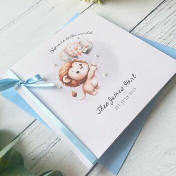 Baby Lion New Baby Boy Card, 4 of 4