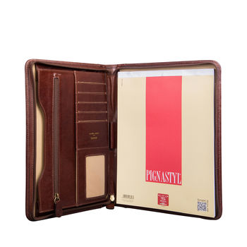 Personalised Leather Conference Folder. 'The Dimaro', 8 of 12