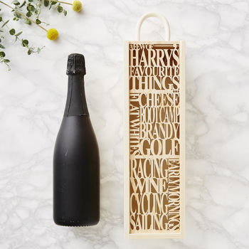 Personalised Favourite Things Bottle Box, 3 of 3