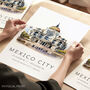City Travel Print Of Mexico City, thumbnail 1 of 7