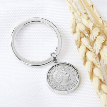21st Birthday 2004 Or 2005 Five Pence Coin Keyring, 2 of 8