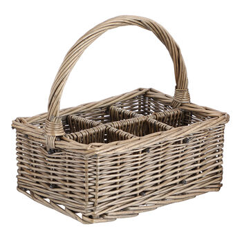 Personalised Wicker Cutlery Caddy Basket, 2 of 7