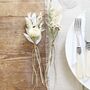Set Of White And Natural Dried Flower Place Settings, thumbnail 1 of 3
