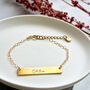 Personalised Name And Message Bar Bracelet, thumbnail 1 of 3