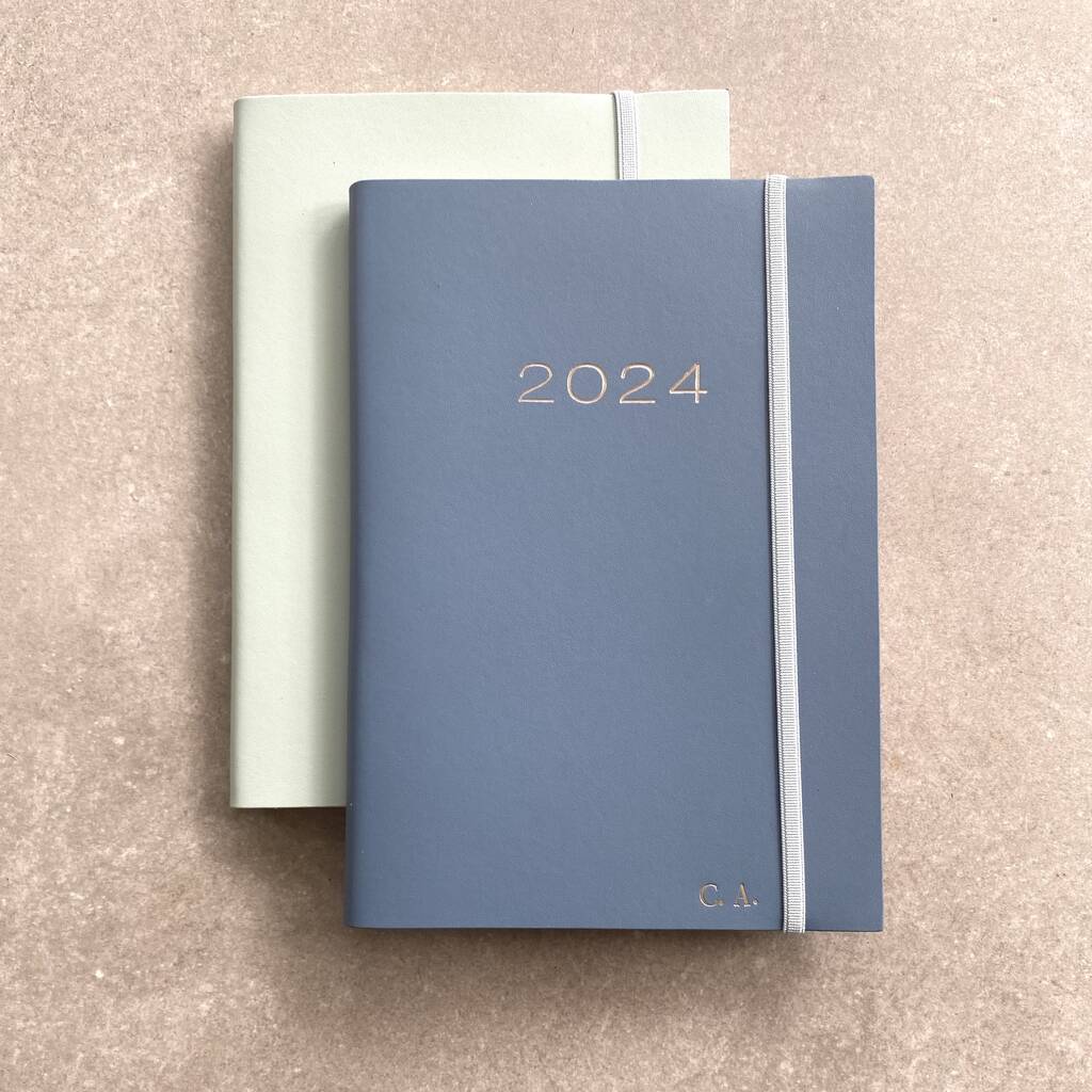 2024 Diary Handmade Personalised Recycled Leather A5, 1 of 6