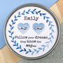 Personalised Follow Your Dreams Earrings In Gift Tin, thumbnail 1 of 5